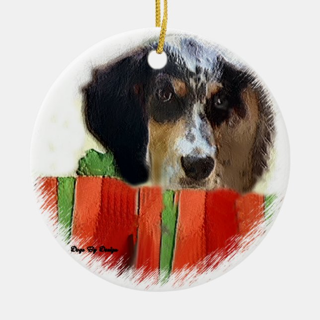 Engelska Setter-julklappar Ornament (Framsidan)