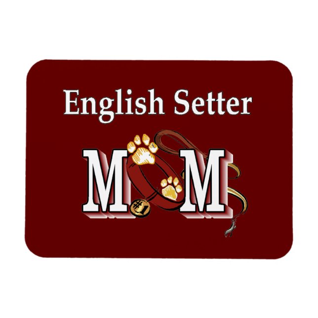 Engelska Setter Mamma Gifts Magnet (Horisontell)