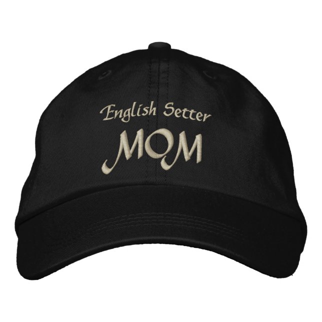 Engelska Setter Mamma-presentationer Broderad Keps (Framsida)