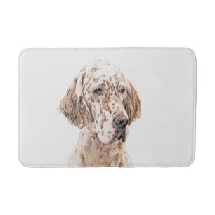 Engelska Setter Orange Belton Painting Hund Badrumsmatta