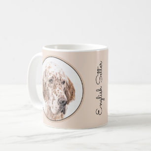Engelska Setter Orange Belton Painting Hund Kaffemugg