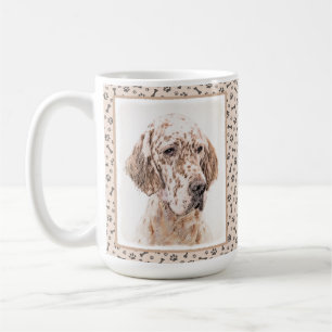 Engelska Setter Orange Belton Painting Hund Kaffemugg