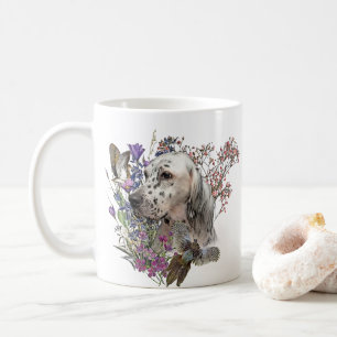 Engelska Setter Porträtt , art Coffee Mugg