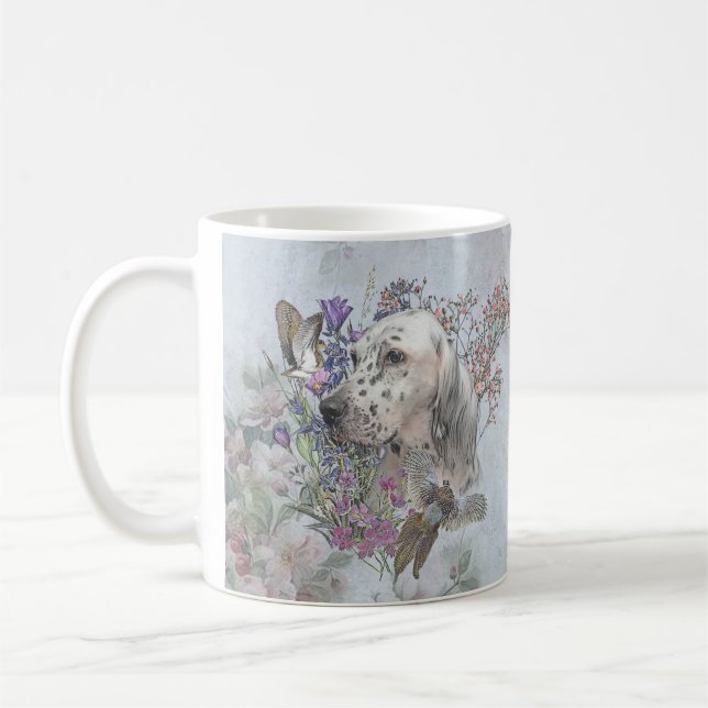 Engelska Setter Porträtt , art Kaffemugg (Vänster)