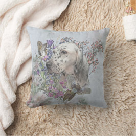 Engelska Setter Porträtt , art Kudde