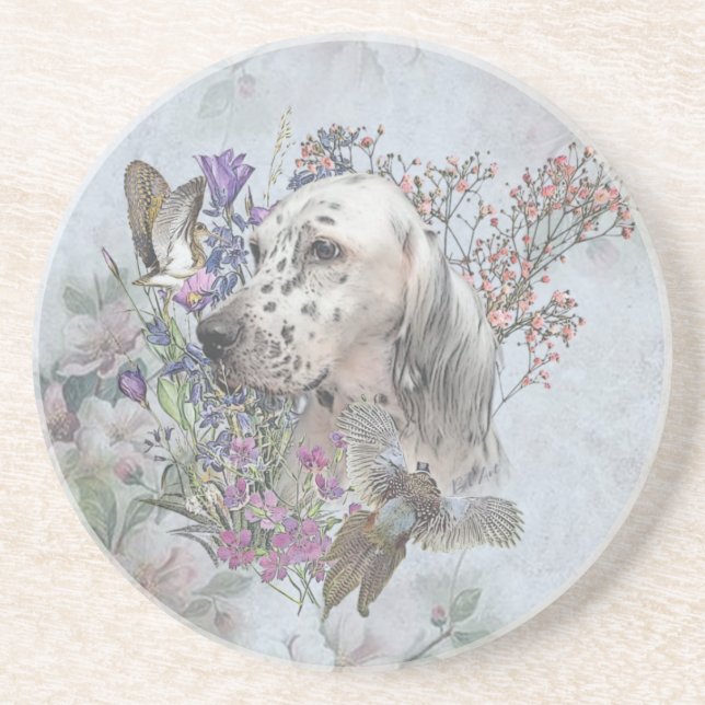 Engelska Setter Porträtt , art Underlägg (Framsidan)