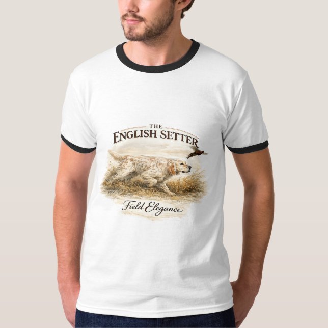 Engelska Setter  T Shirt (Framsida)