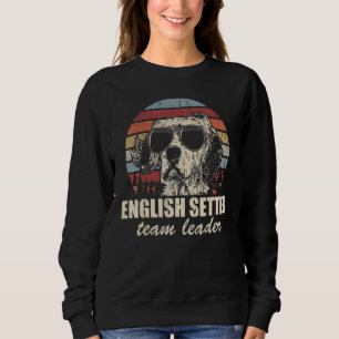 Engelska Setter Team Leader Coola Hund Sunglasses T Shirt