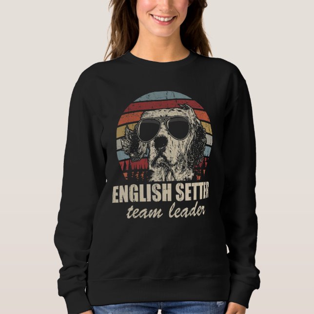 Engelska Setter Team Leader Coola Hund Sunglasses  T Shirt (Framsida)