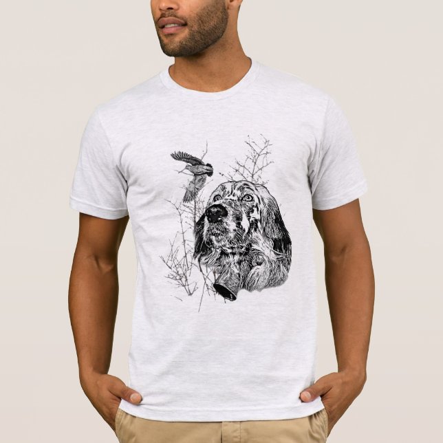 Engelska Setter, Woodcock-jakt T Shirt (Framsida)