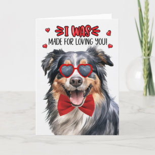 Engelska Shepherd Hund Made for Loving You Valenti Helgkort