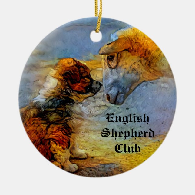 Engelska shepherd Ornament (en sida) (Framsidan)