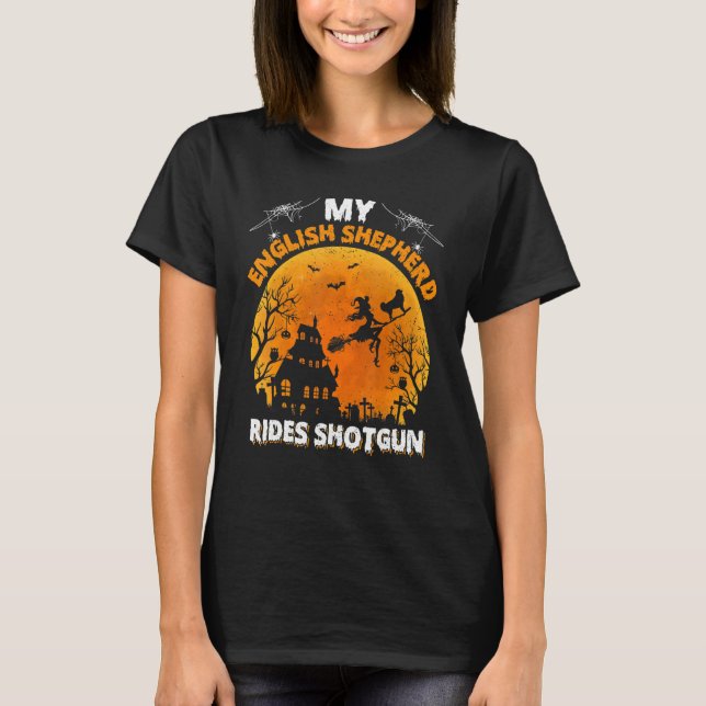 Engelska Shepherd Ride Pistol English Shepherd Hun T Shirt (Framsida)