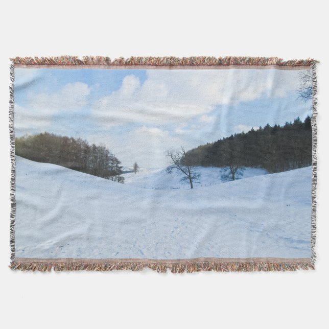 Engelska Snö Valley - Personlig Filt (Framsidan)