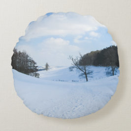 Engelska Snö Valley - Personlig Rund Kudde