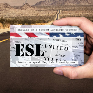 Engelska som ett andra språk-Affärskort Visitkort