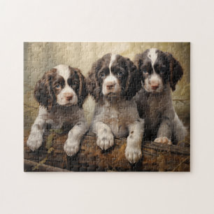 Engelska spaniel-valpar pussel