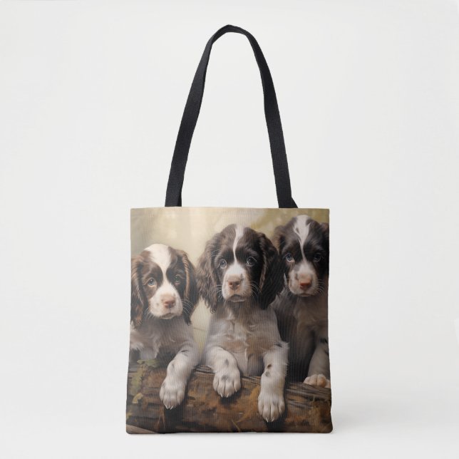 Engelska spaniel-valpar tygkasse (Framsida)