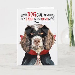 Engelska Springer Hund Funny Count DOGcula Hallowe Helgkort