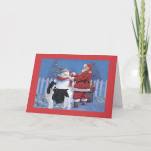Engelska Springer-jultomten och spanska jultomten Helgkort