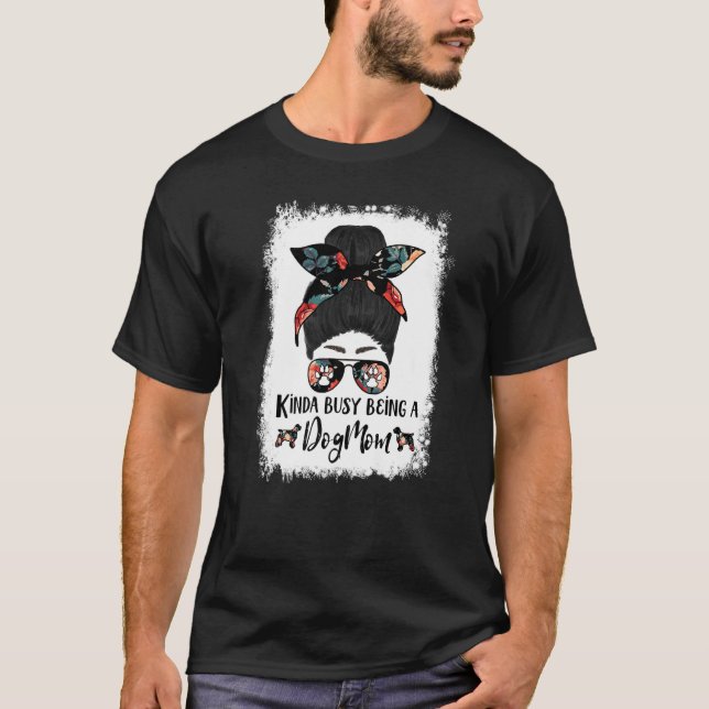 Engelska Springer Kinda Busy som är ett Hund Messy T Shirt (Framsida)