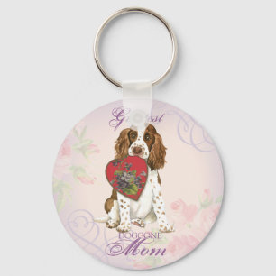 Engelska Springer Spain Heart Mamma Nyckelring