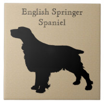 Engelska Springer Spain Hund Silhouette