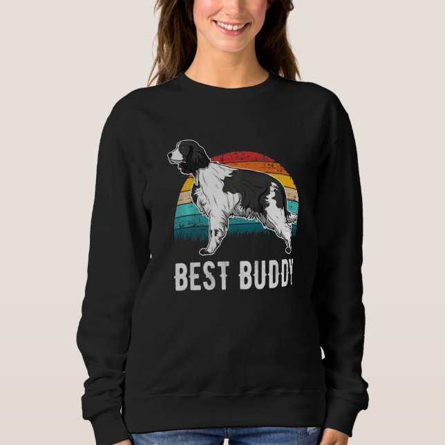 Engelska Springer Spain Hund Sunset T Shirt (Framsida)