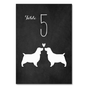 Engelska Springer Spain Hundar Wedding Reception Bordsnummer
