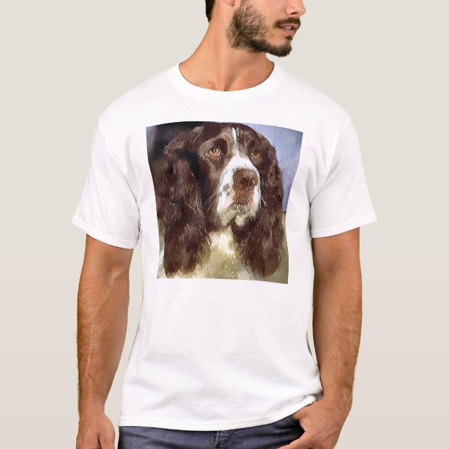Engelska Springer Spanel Art Gifts Apparel T Shirt (Framsida)