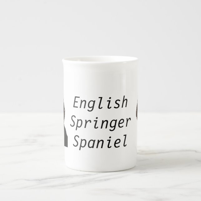 Engelska Springer spanel Benporslin Mugg (Framsidan)
