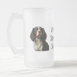 Engelska Springer spanel Frostat Ölglas