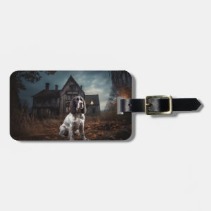 Engelska Springer spanel Halloween Scary Bagagebricka