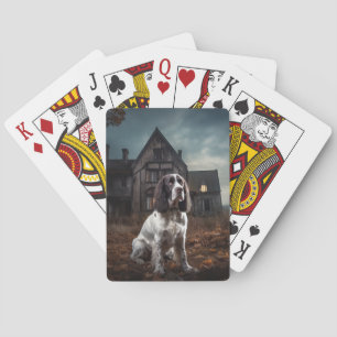 Engelska Springer spanel Halloween Scary Casinokort