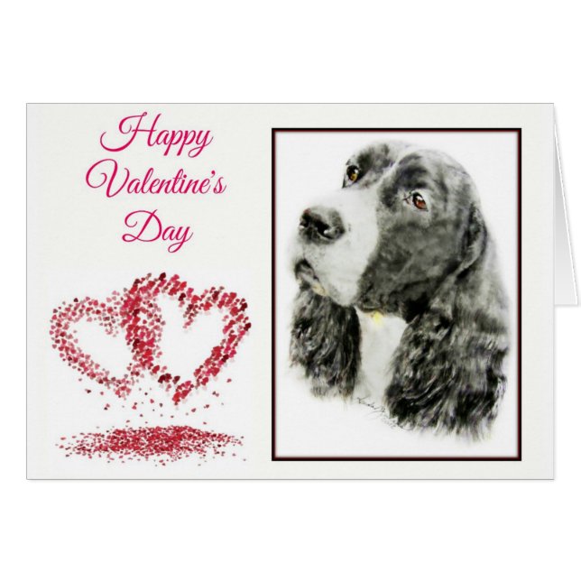 Engelska Springer spanel Hälsningskort (Framsidan Horizontal)