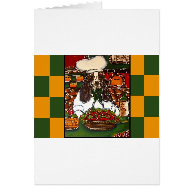 Engelska Springer spanel Hälsningskort (Framsidan)