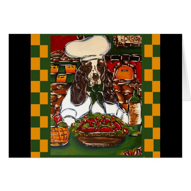 Engelska Springer spanel Hälsningskort (Framsidan Horizontal)