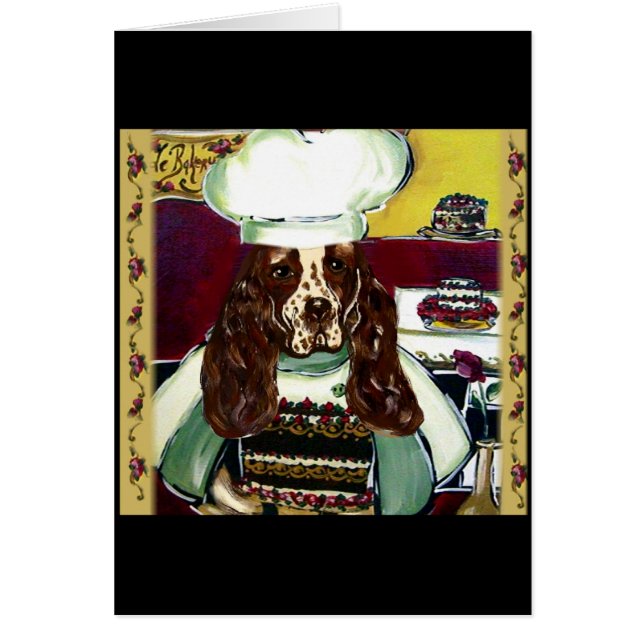 Engelska Springer spanel Hälsningskort (Framsidan)