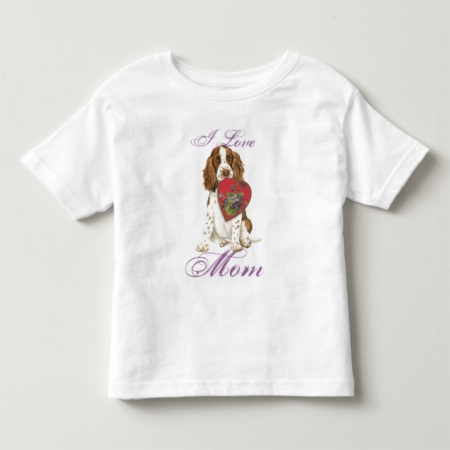 Engelska Springer spanel Heart Mamma Tröja (Framsida)