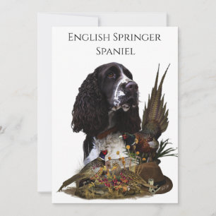 Engelska Springer spanel med fasan Inbjudningar