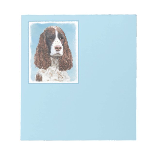 Engelska Springer spanel Painting Original Hund Ar Anteckningsblock (Framsida)