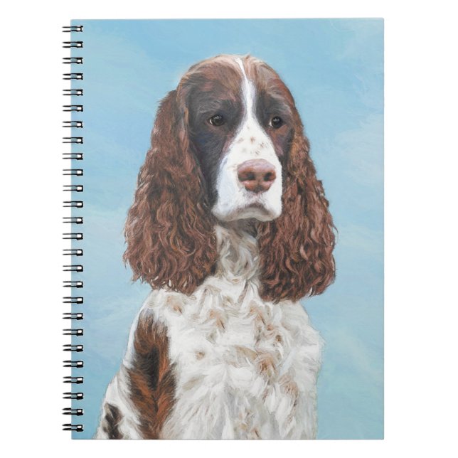 Engelska Springer spanel Painting Original Hund Ar Anteckningsbok (Framsidan)