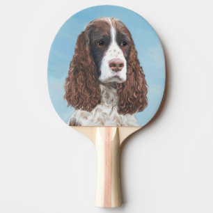 Engelska Springer spanel Painting Original Hund Ar Pingisracket