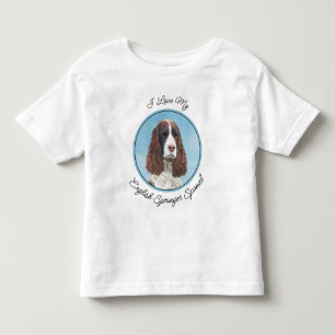 Engelska Springer spanel Painting Original Hund Ar T Shirt