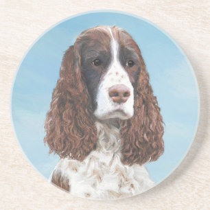 Engelska Springer spanel Painting Original Hund Ar Underlägg