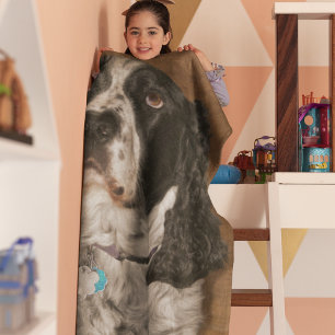 Engelska Springer spanel Pet Photo Fleecefilt
