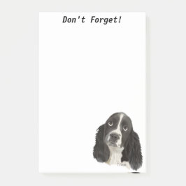 Engelska Springer spanel Puppy Post-it Block