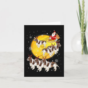 Engelska Springer spanel Reindeer jul Hund Lo Kort