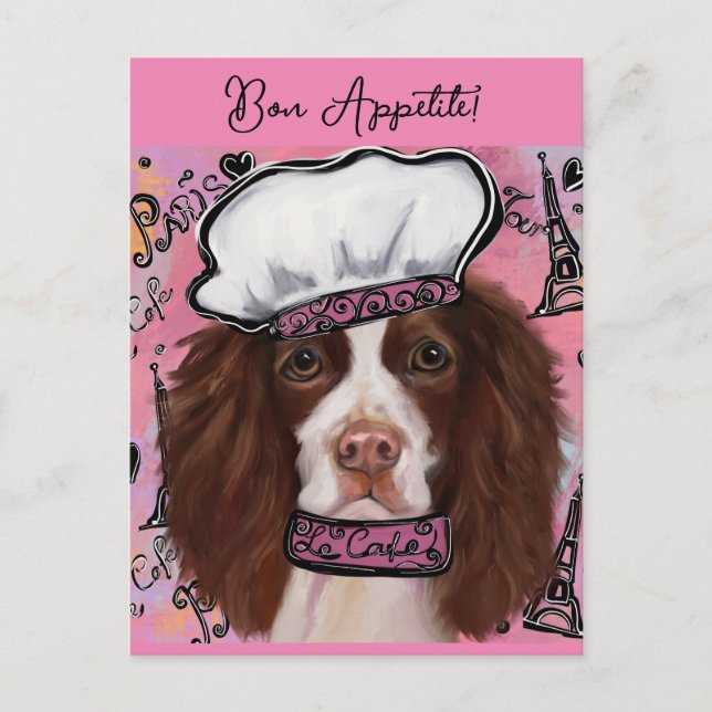 Engelska Springer spanel Vykort (Framsida)