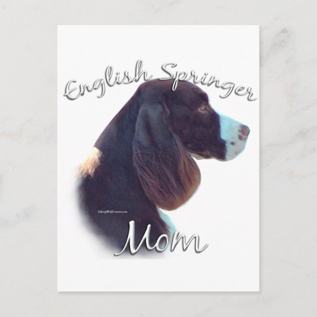 Engelska Springer Spaniel Mamma 2 Vykort (Framsida)